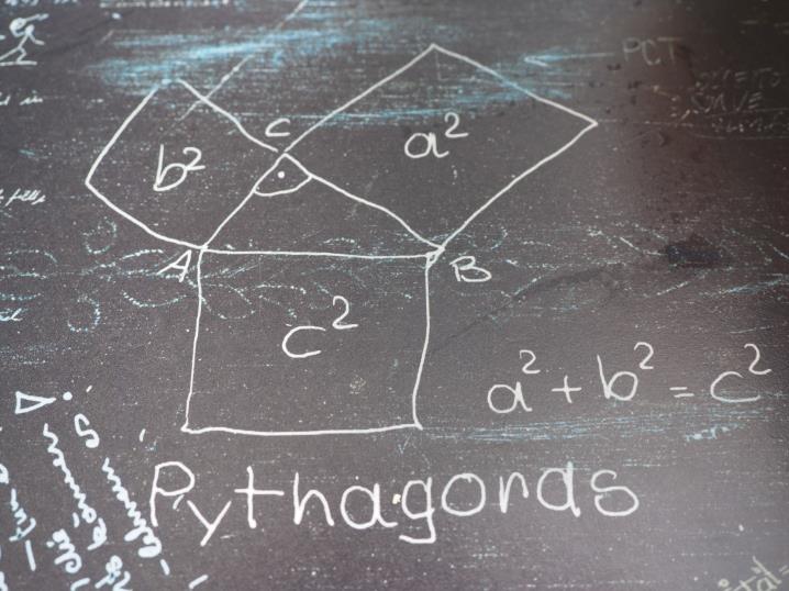 Mathematics on blackboard